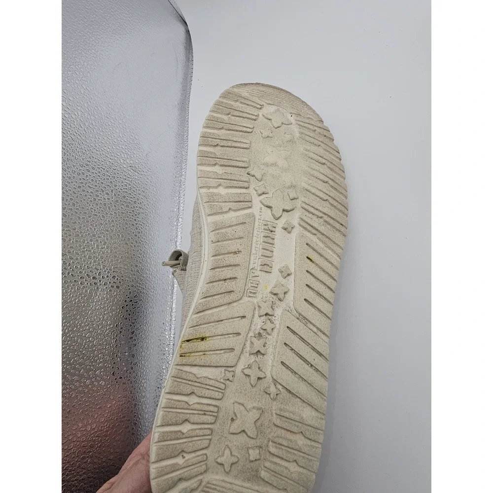Hey Dude Wendy Funk Chambray White Abstract Women's Shoes Size 7